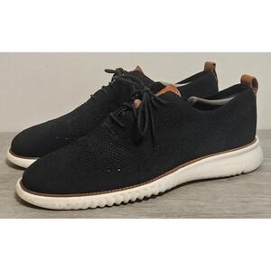 Cole Haan OriginalGrand Shoes Mens Size 10.5 Black Knit Oxford Sneakers C27568